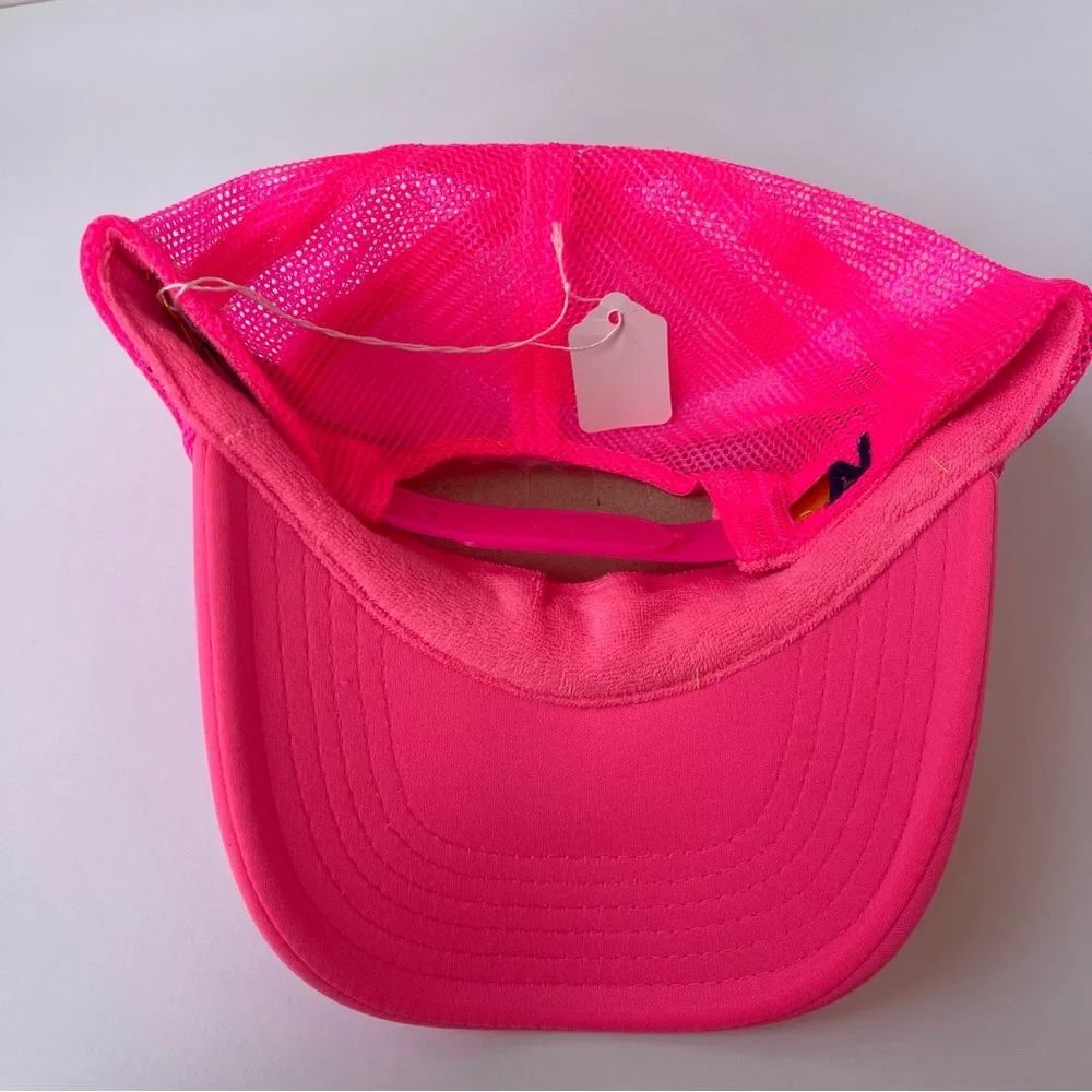 NWT Aviator Nation Pink Trucker Hat Aspen Sunset Rainbow embroidered patch - Picture 11 of 16